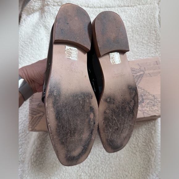 Free People At Ease Loafer Black Patent Mules 37/7 - Picture 3 of 4